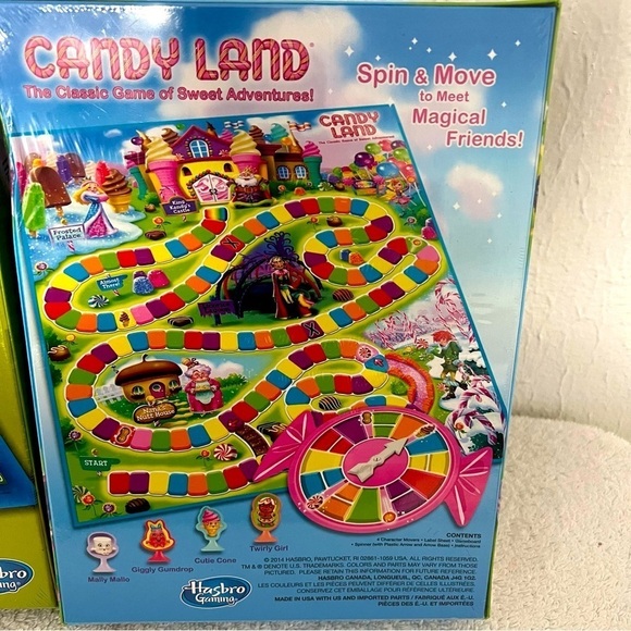 Bundle of (2) Board Games Chutes and Ladders and Candy Land Hasbro Ages 3+ New - Picture 5 of 7